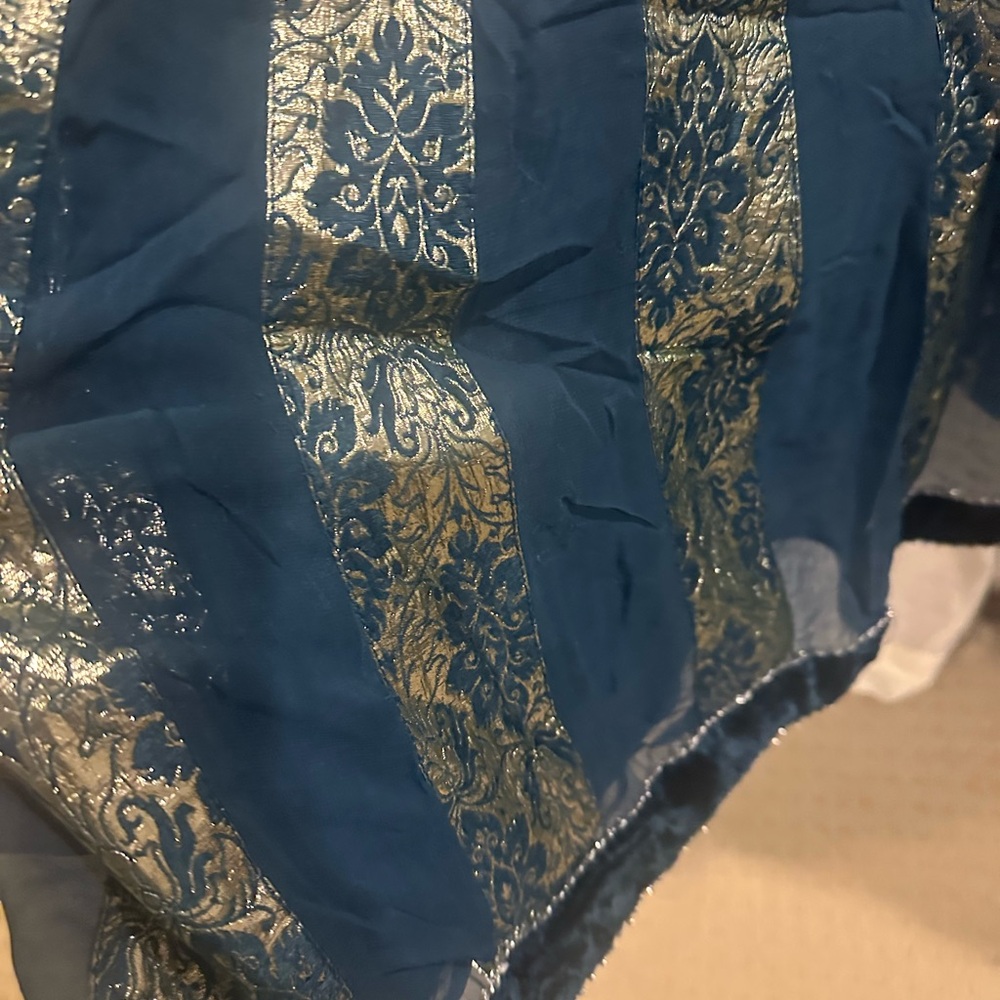Elegant Blue and Gold suit